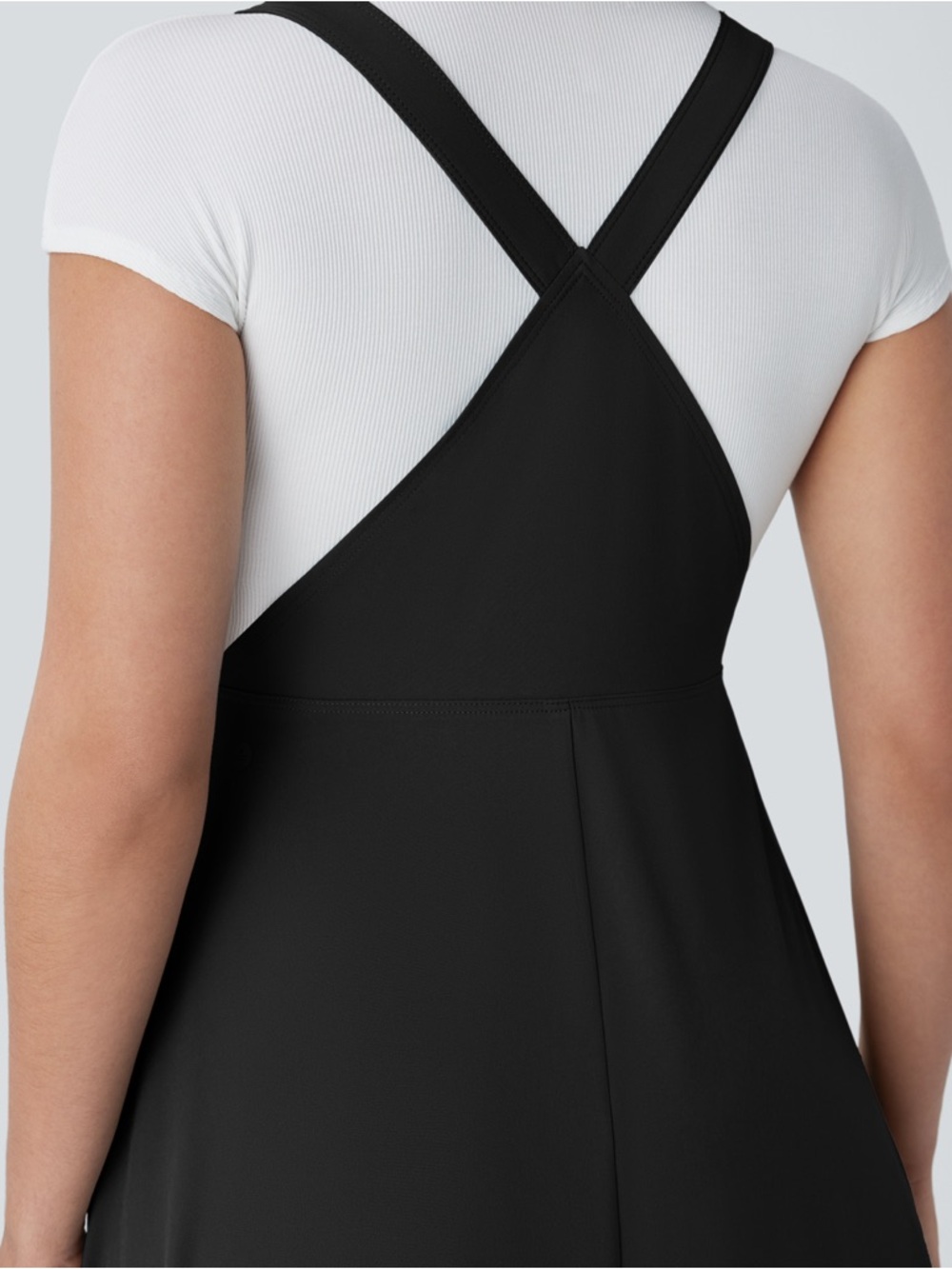 Halara Breezeful Midi Overall style Dress S Black Flowy Pocket A-Line Casual - Picture 4 of 6